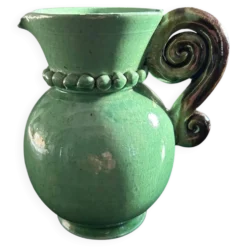 Pichet perlé Art Déco céladon