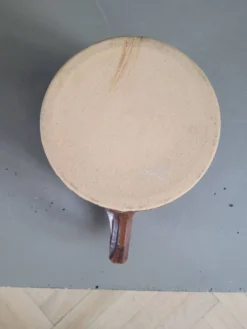 Pichet - pot à crème- en faience émaillée marron
