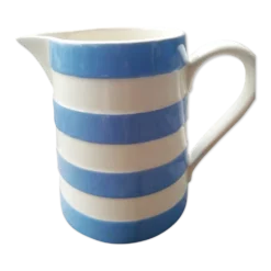 Pichet rayé bleu et blanc