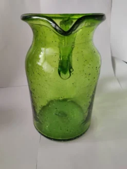 Pichet verre bullé style Biot ou Empoli