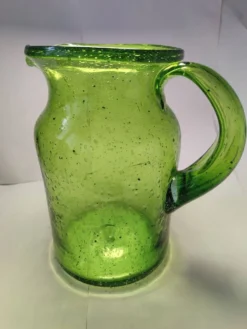 Pichet verre bullé style Biot ou Empoli