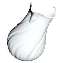 Pichet verseuse ancienne en porcelaine de Sarreguemines modèle viennois uni