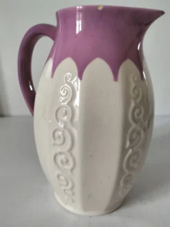 Pichet Villeroy & Boch Mettlach Ehrang, crème et prune