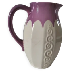 Pichet Villeroy & Boch Mettlach Ehrang, crème et prune