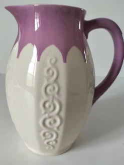 Pichet Villeroy & Boch Mettlach Ehrang, crème et prune