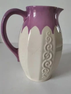 Pichet Villeroy & Boch Mettlach Ehrang, crème et prune