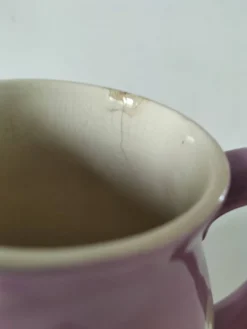 Pichet Villeroy & Boch Mettlach Ehrang, crème et prune
