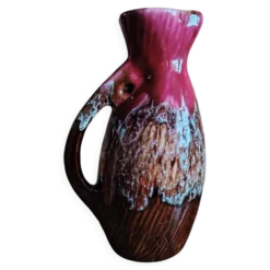 Pichet vintage en céramique émaillée de Vallauris