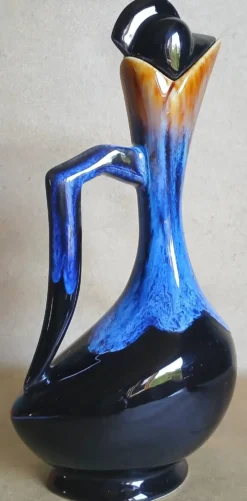 Pichet zoomorphe en grès flammé