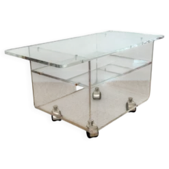 Piece de design: Desserte David Lange en Altuglas 15mm-Circa 1980