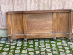 Pied de lit art déco en chêne massif 1960 136cm