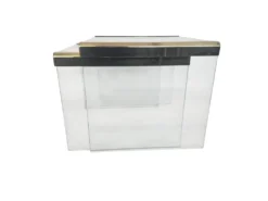 Pierangelo Gallotti & Radice - 'T35' - ensemble de 2 tables d'appoint - verre - laiton