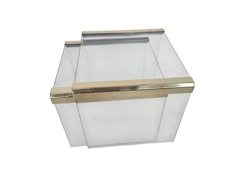 Pierangelo Gallotti & Radice - 'T35' - ensemble de 2 tables d'appoint - verre - laiton