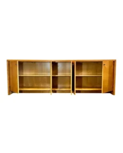 Pierre Balmain, Enfilade en bois de bouleau et laiton 1980