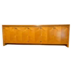 Pierre Balmain, Enfilade en bois de bouleau et laiton 1980