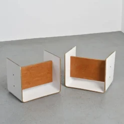 Pierre Guariche, paire de tables de chevet pour la Plagne, vers 1968