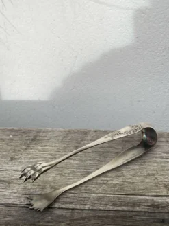 Pince à sucre en métal argenté