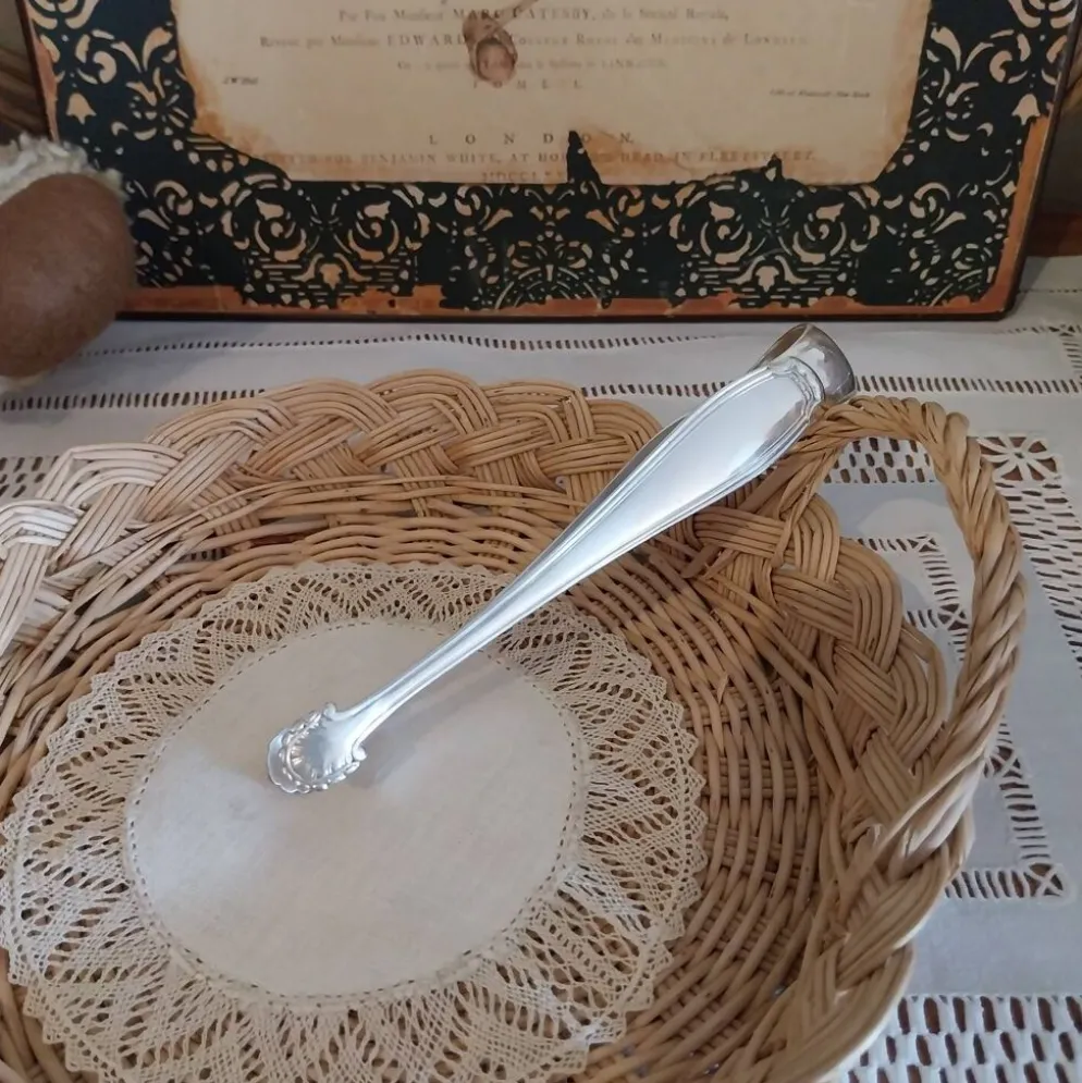 Pince à sucre en métal argent art nouveau