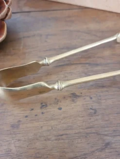 Pince à sucre métal doré