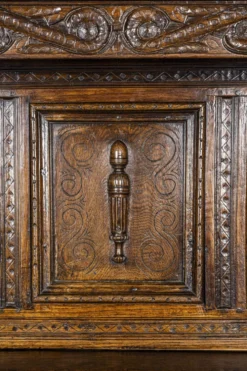 Placard Charles II en Chêne, 1684, Set de 3