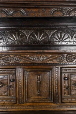 Placard Charles II en Chêne, 1684, Set de 3