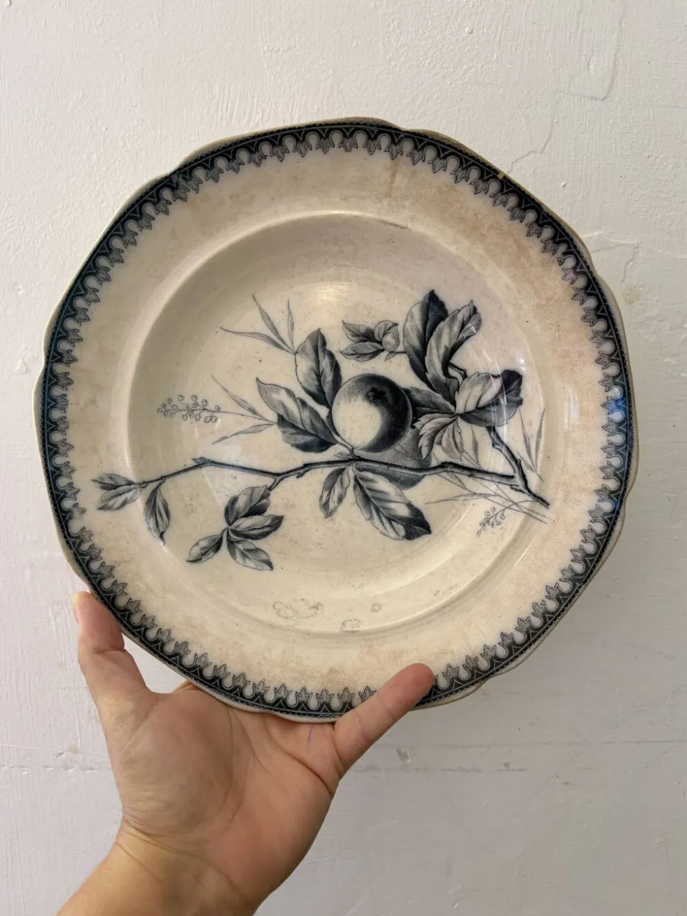 Plat ancien en terre de fer