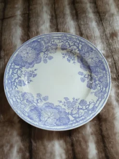 Plat ancien en terre de fer Sarreguemines