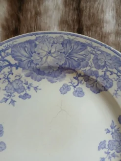 Plat ancien en terre de fer Sarreguemines