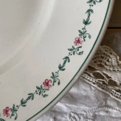 Plat ancien Longwy 30 cm , modèle Blois, début XXe
