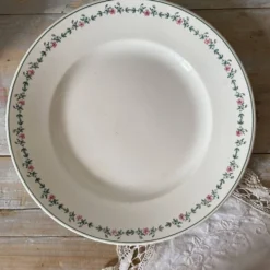 Plat ancien Longwy 30 cm , modèle Blois, début XXe