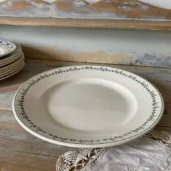 Plat ancien Longwy 30 cm , modèle Blois, début XXe