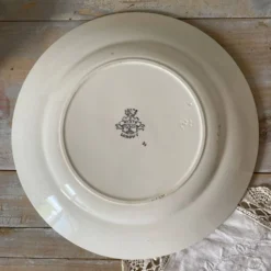 Plat ancien Longwy 30 cm , modèle Blois, début XXe