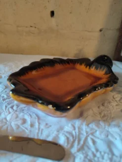 Plat apéritif Beurrier feuille Vallauris