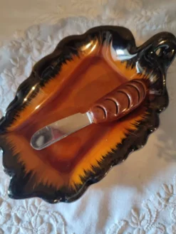 Plat apéritif Beurrier feuille Vallauris