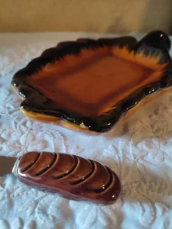 Plat apéritif Beurrier feuille Vallauris