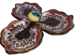 Plat apéritif / Coupelle tripode en céramique – Vallauris – Vintage