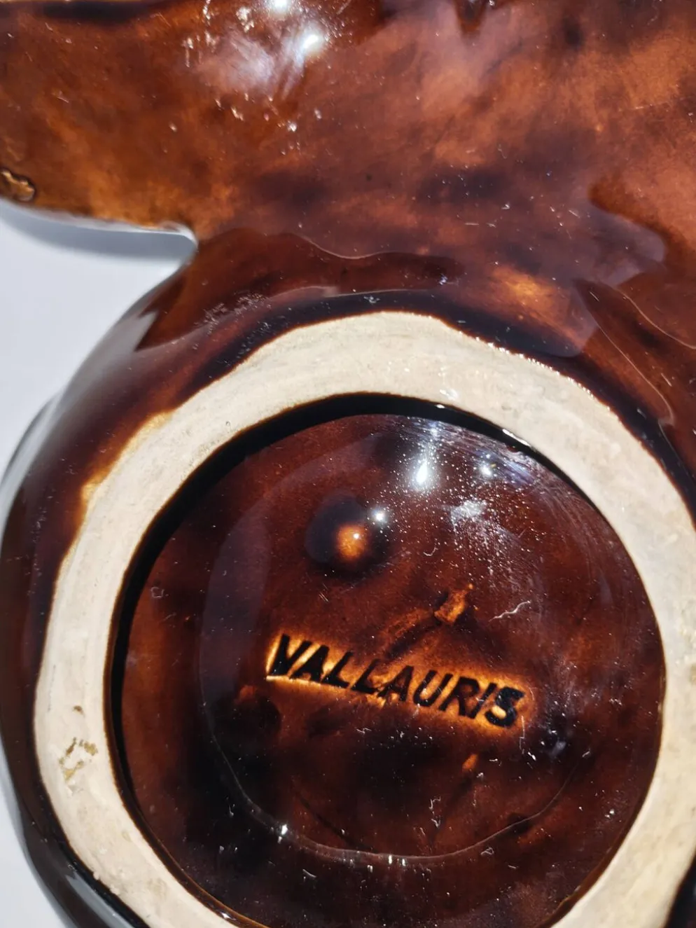 Plat apéritif / Coupelle tripode en céramique – Vallauris – Vintage