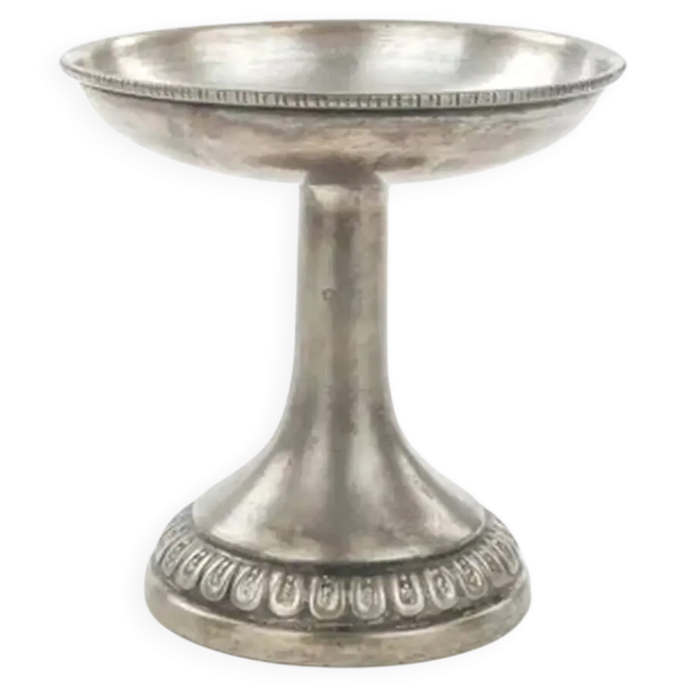 Plat Art Déco, laiton argenté, Allemagne, années 1930