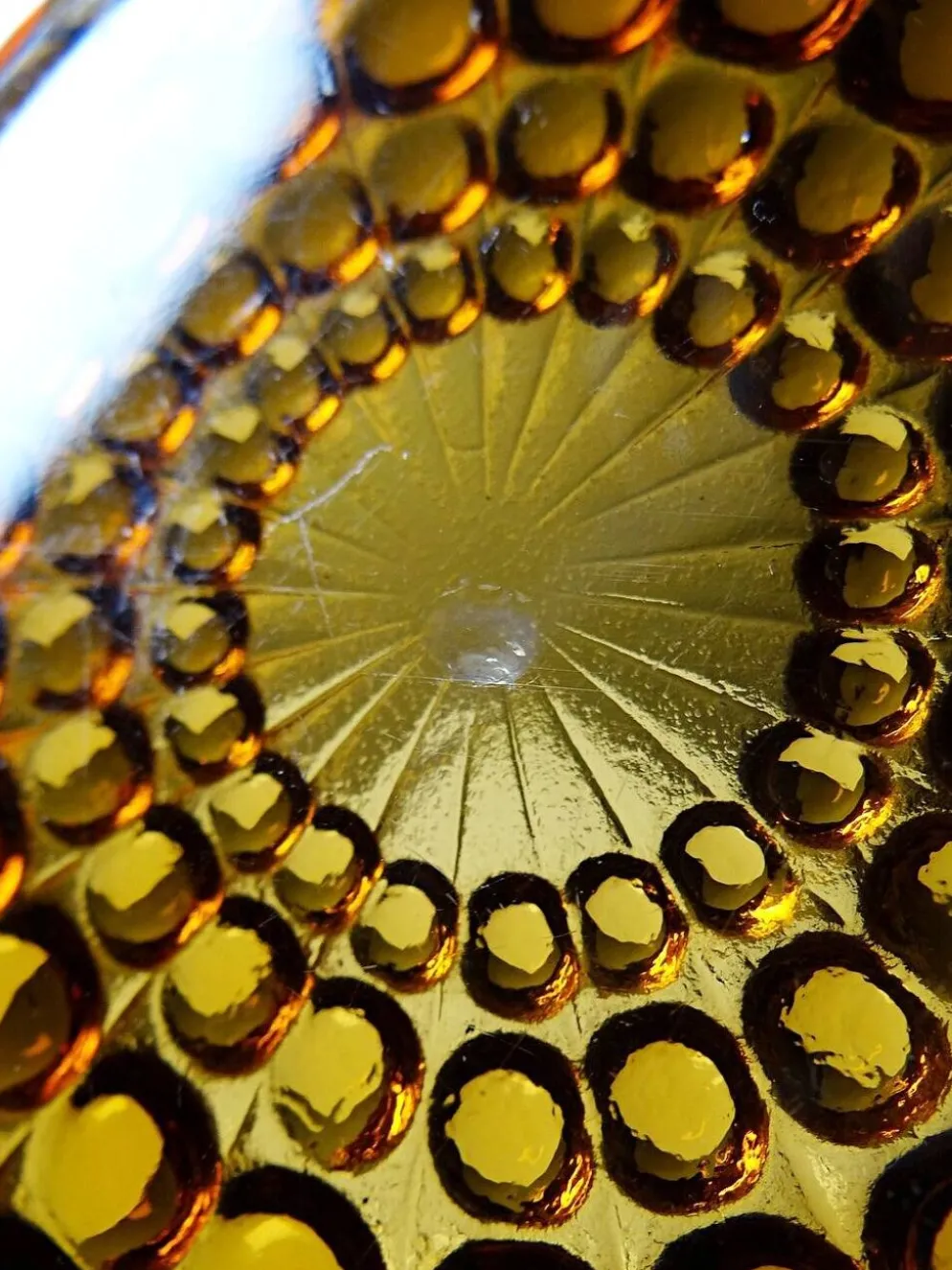 Plat "Billes" René Lalique en verre ambré, Art Déco circa 1937