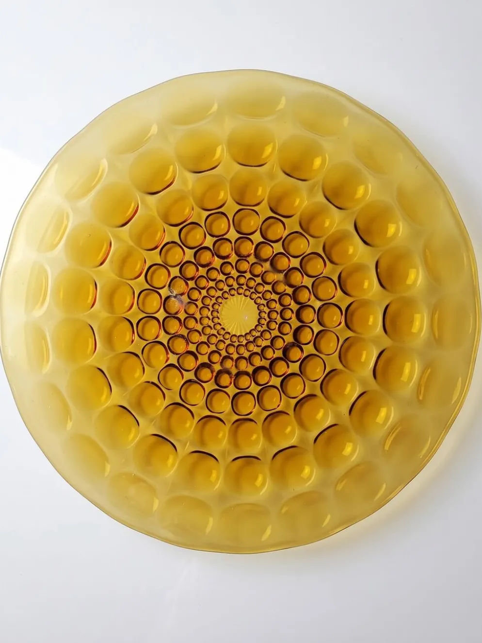Plat "Billes" René Lalique en verre ambré, Art Déco circa 1937
