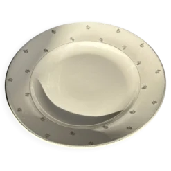 Plat circulaire modèle Nico doré Digoin Sarreguemines D30,5