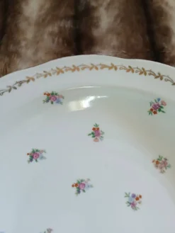 Plat creux ancien en porcelaine