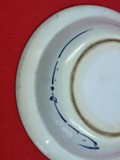 Plat creux Creil et Montereau, Yedo, idéogramme XIXème - 24,5 cm