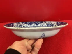 Plat creux Creil et Montereau, Yedo, idéogramme XIXème - 24,5 cm