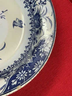 Plat creux Creil et Montereau, Yedo, idéogramme XIXème - 24,5 cm