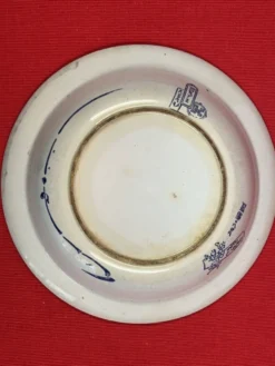 Plat creux Creil et Montereau, Yedo, idéogramme XIXème - 24,5 cm