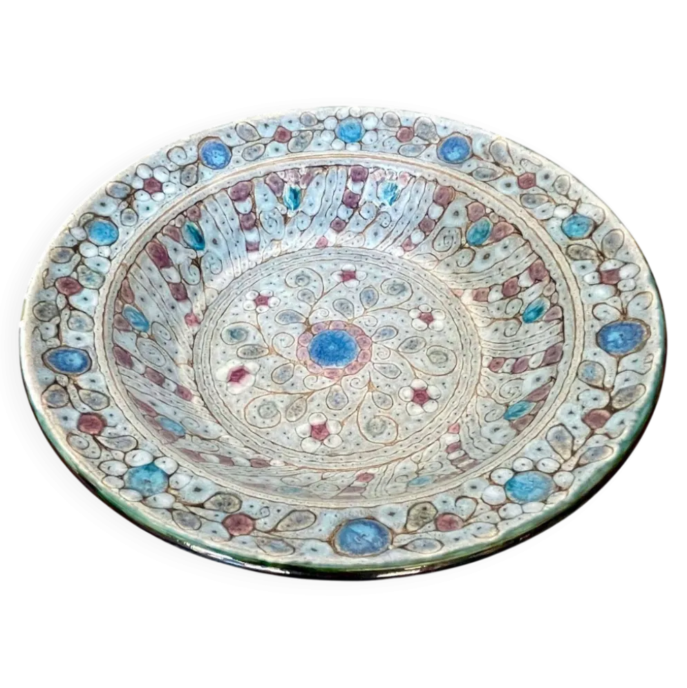 Plat creux en céramique émaillée, Danuta Le Hénaff
