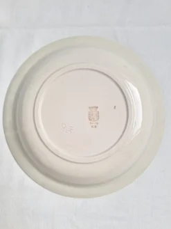 Plat creux Gien orange et noir modèle 456