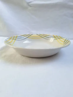 Plat creux Moulin des Loups jaune et gris