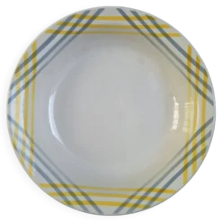 Plat creux Moulin des Loups jaune et gris